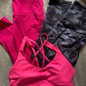 Bundle of ZYIA! These two pair of Capri lightntight and lightntight strappy bra.